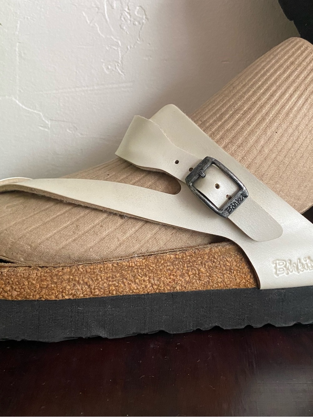 Pre-owned Birki’s Salina Platform Sandal in Creamy Beige 40/9 Regular Fit Women - Picture 2 of 11